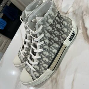 Dior Men's High-Top Sneakers - White and Gray